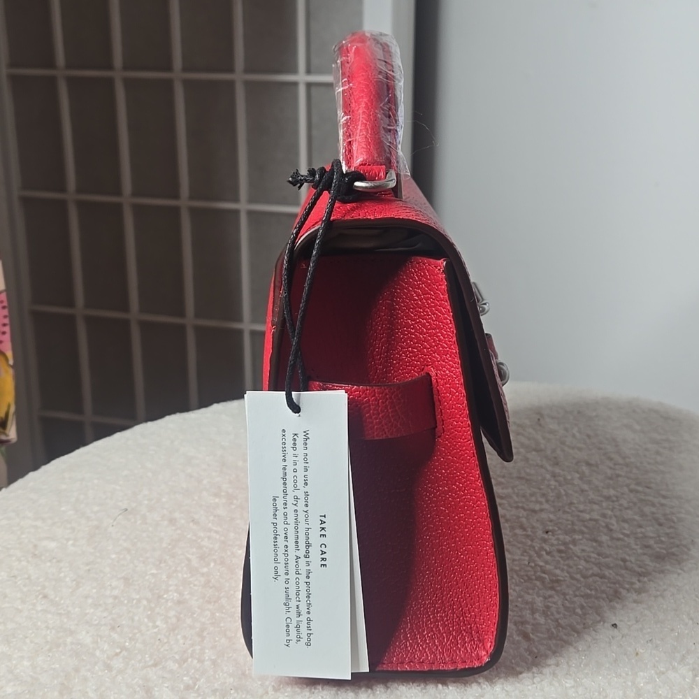 NWT Rebecca Minkoff Lou Top Handle Leather Crossbody - Picture 9 of 13